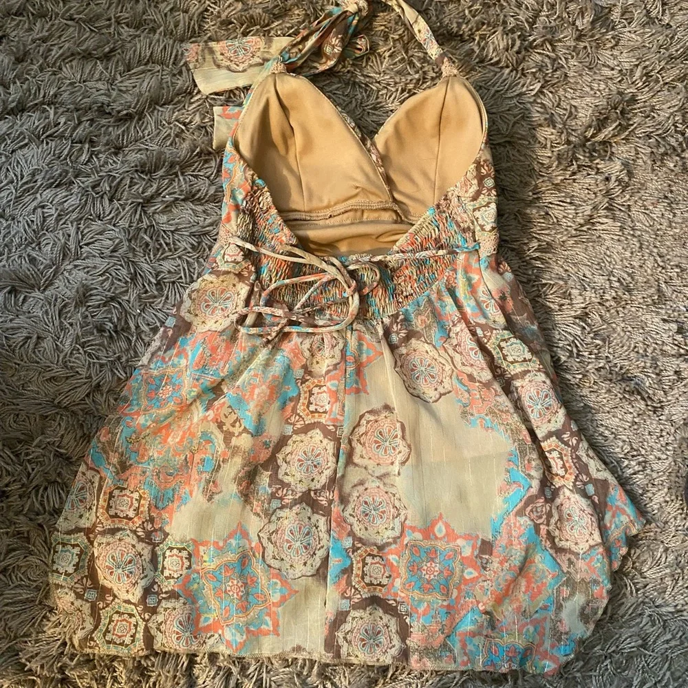 Jordache Mandala Print Halter Top - Picture 2 of 4